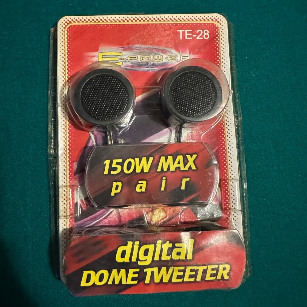 E-Power TE-28 Digital Dome Tweeter Pair 150W Max Car Audio Speakers New